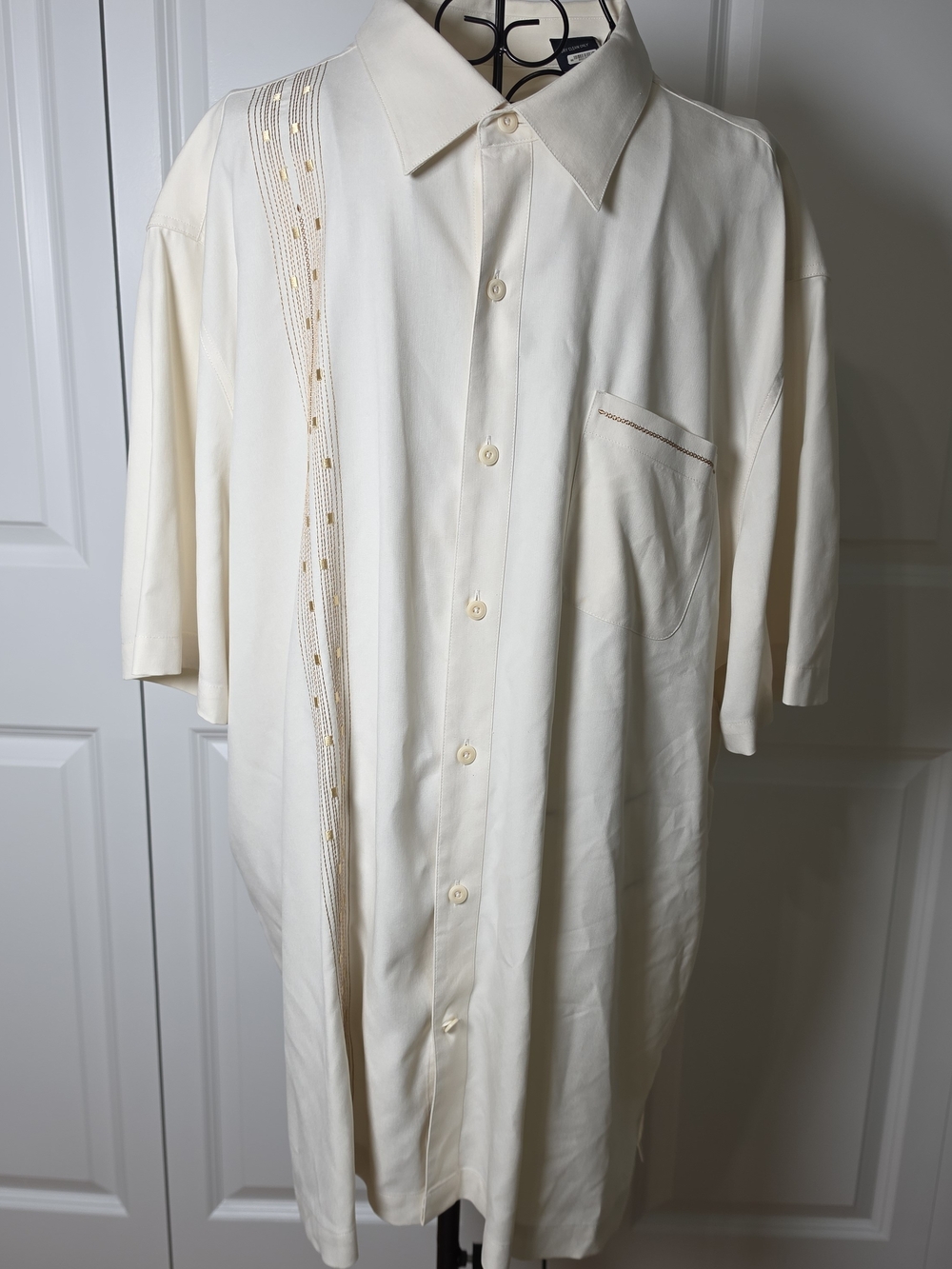 Nat Nast Luxury Originals 100% Silk Embroidered Shirt XL